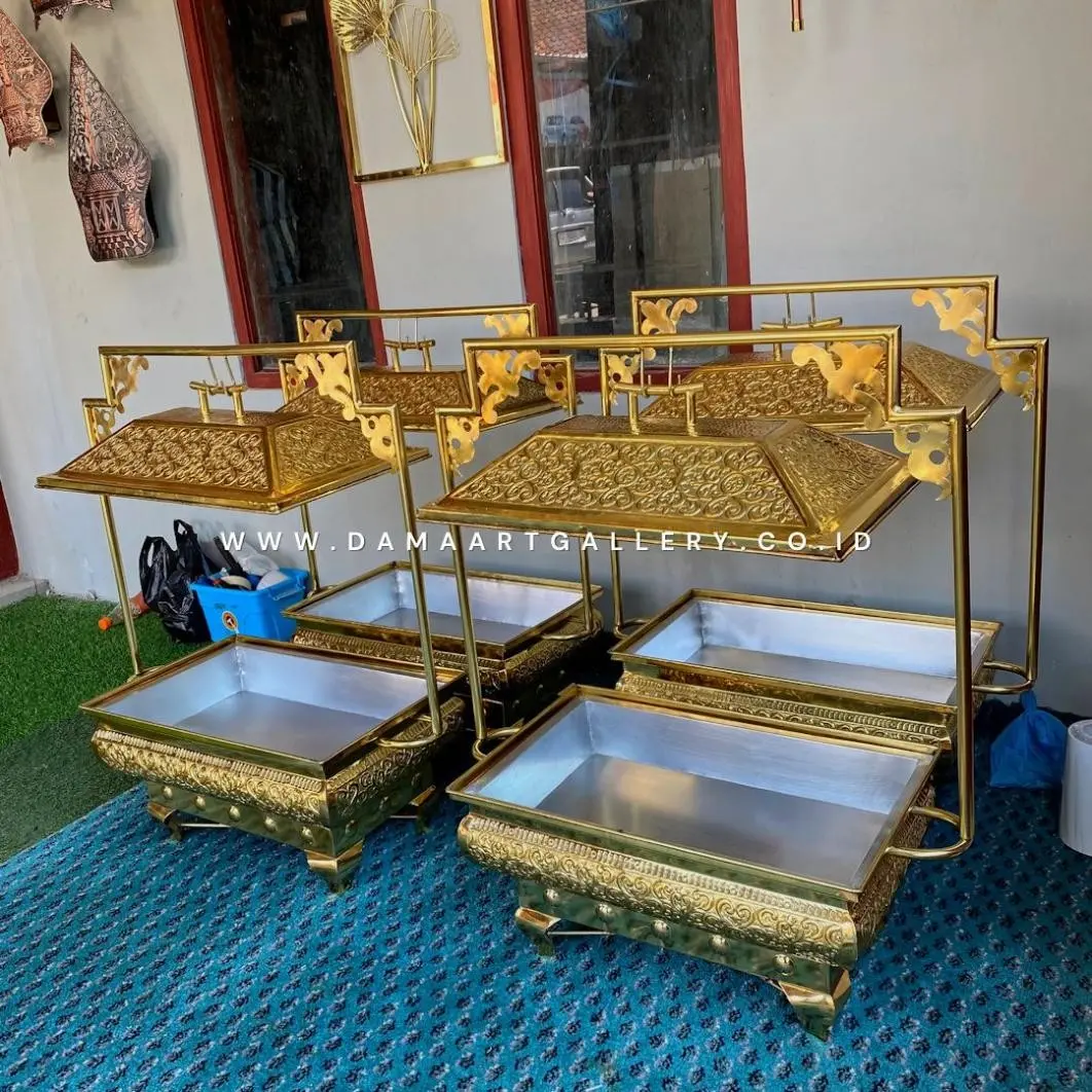 Chafing Dish Kuningan Tempat Prasmanan Ukir